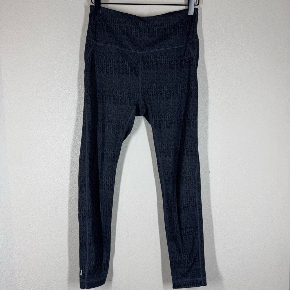 Vuori Pace High Rise Printed Legging In Gray Black Women’s Size Small